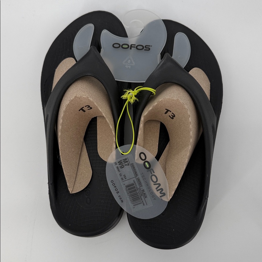 OOFOS Black Women's Sandals Size 9 - Picture 10 of 13